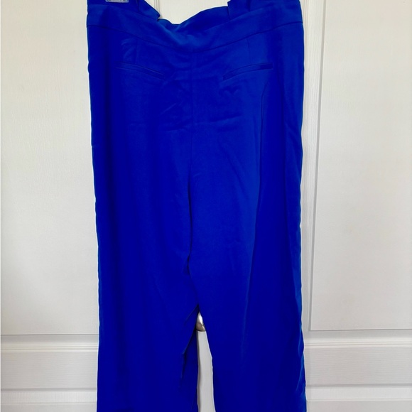 Tahari Royal Blue Wide Leg Pants Size 10 | High Waist & Cropped Fit NWT - Picture 5 of 14